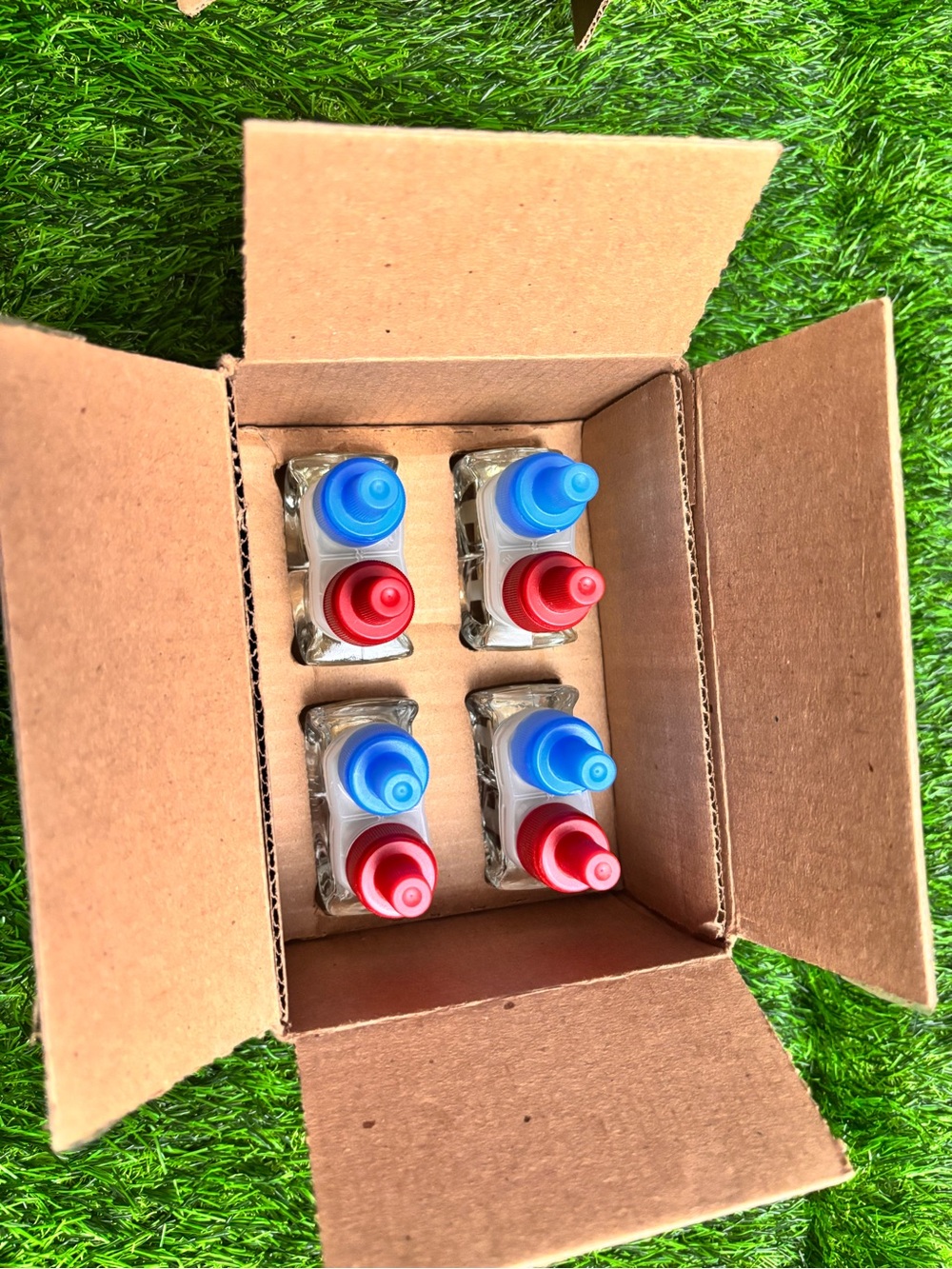 Febreze Cardboard Shipping Box with White Label 4 packs